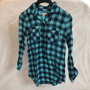 Plaid Button Down AE Tunic